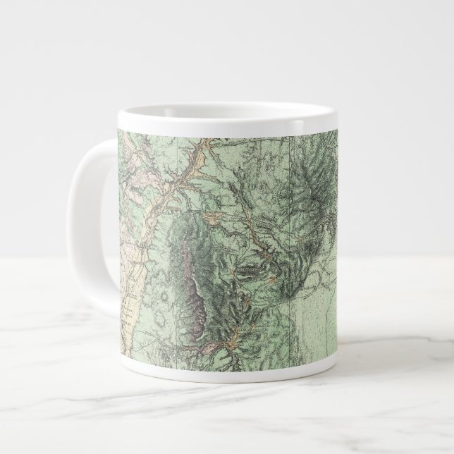 Land Classification Map of Central New Mexico Large Coffee Mug (Front Left)