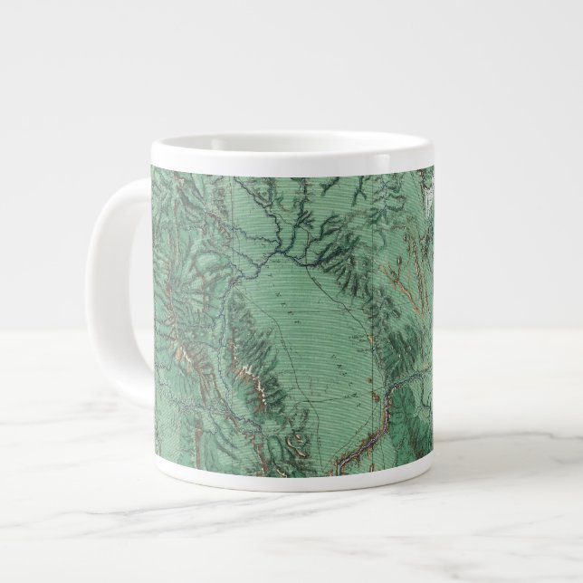 Land Classification Map of Idaho Large Coffee Mug (Front Left)