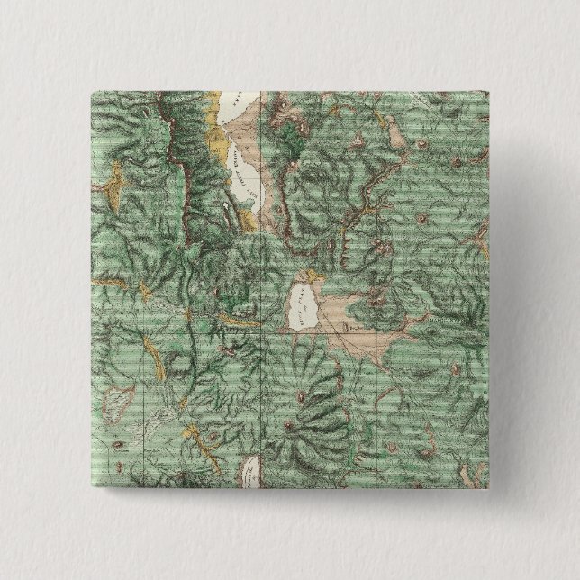 Land Classification Map of Nevada 15 Cm Square Badge (Front)
