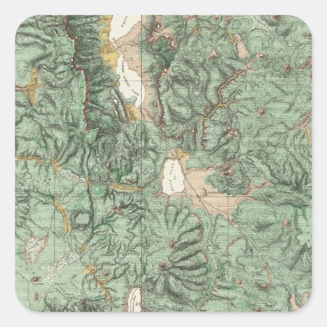 Land Classification Map of Nevada Square Sticker (Front)