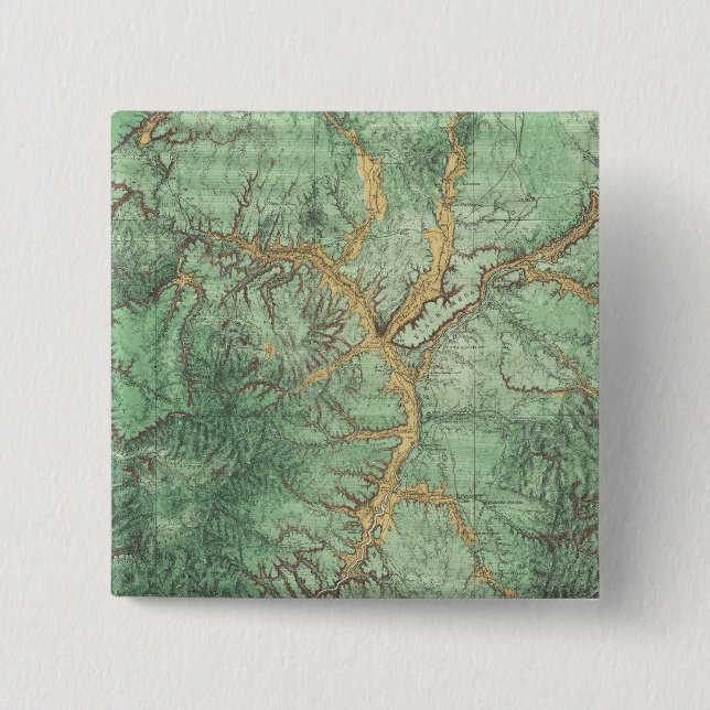 Land Classification Map of New Mexico 2 15 Cm Square Badge (Front)