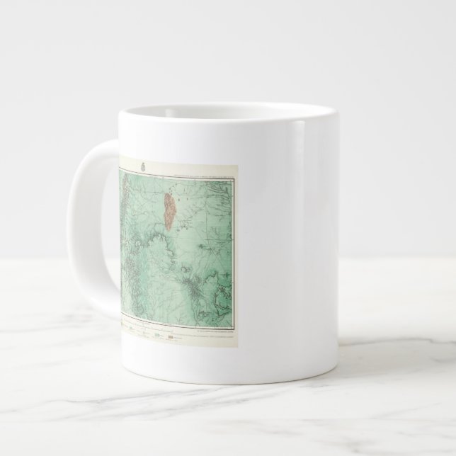 Land Classification Map of New Mexico 2 Large Coffee Mug (Front Left)