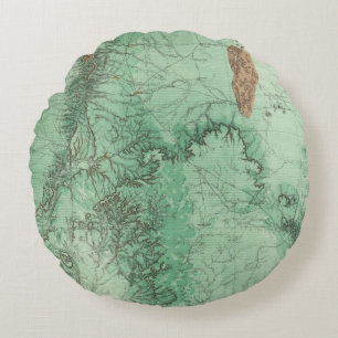 Land Classification Map of New Mexico 2 Round Cushion