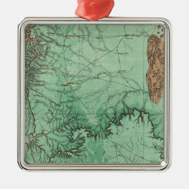 Land Classification Map of New Mexico Metal Tree Decoration (Front)