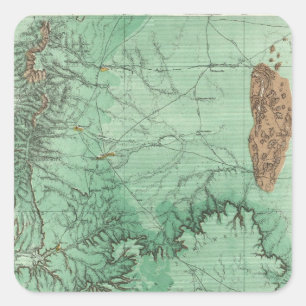 Land Classification Map of New Mexico Square Sticker