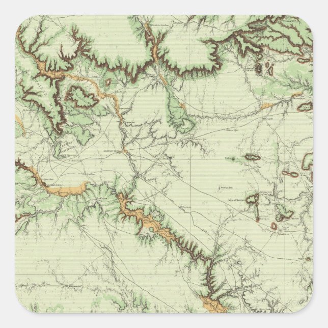 Land Classification Map of New Mexico Square Sticker (Front)