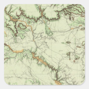 Land Classification Map of New Mexico Square Sticker