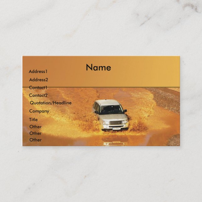 Land Cruiser Business Card (Front)