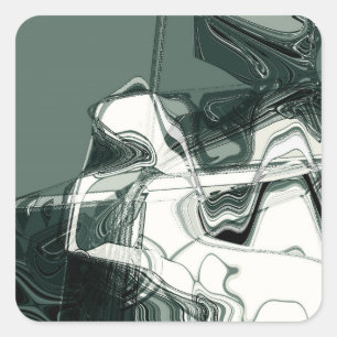 Land Formations Abstract Art Square Sticker
