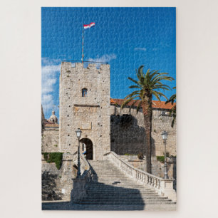 Land Gate in Korcula town - Dalmatia, Croatia Jigsaw Puzzle