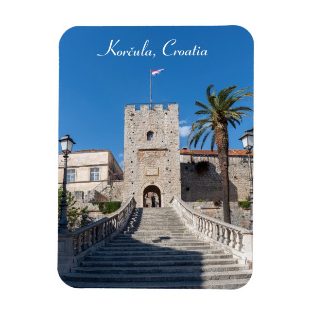 Land Gate in Korcula town - Dalmatia, Croatia Magnet (Vertical)