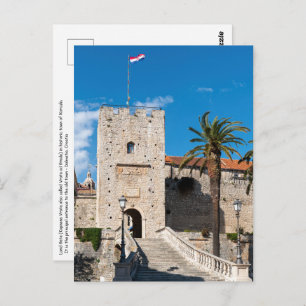 Land Gate in Korcula town - Dalmatia, Croatia Postcard