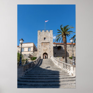 Land Gate in Korcula town - Dalmatia, Croatia Poster