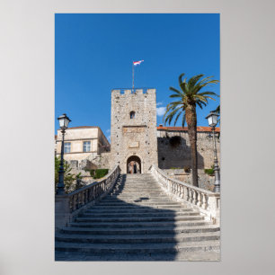 Land Gate in Korcula town - Dalmatia, Croatia Poster