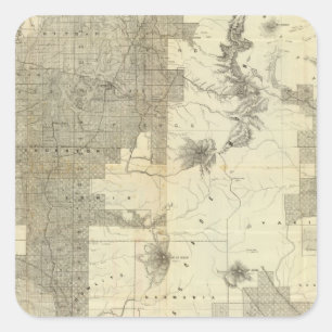 Land grant Washington and Oregon Square Sticker