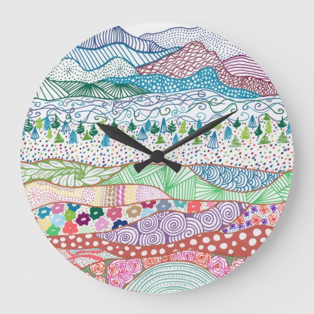 Land Layers. Drawing Large Clock (Front)