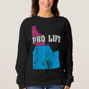 Land Map Us State Idaho Abortion Flag Choose Pro L Sweatshirt