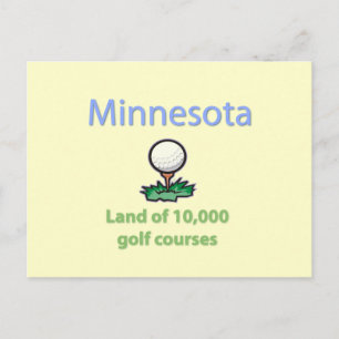 Land of 10,000 Golf Courses Postcard