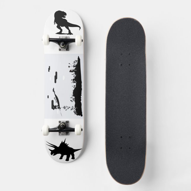 Land of Dinosaurs shadow graphic image  Skateboard (Front)