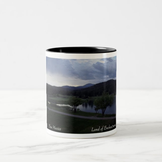Land of Enchantment, New Mexico Two-Tone Coffee Mug (Center)