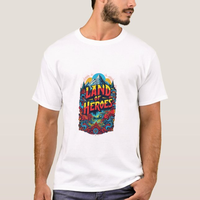  Land of Heroes - Brave and Bold T-Shirt (Front)