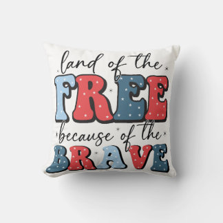 Land Of The Free, 16X16 Throw Pillow