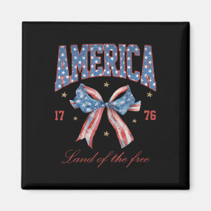 Land Of The Free 1776 Eagle 4th Of July Women Men Magnet