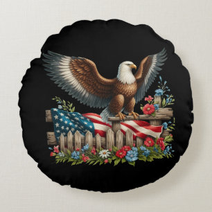 Land of the Free, 250 Years of Freedom Round Cushion