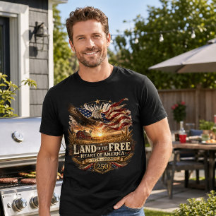 Land Of The Free America 250 Years T-Shirt