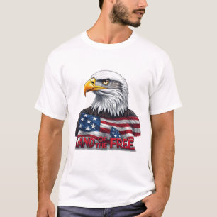 Land of the Free, American Flag Patriotic T-Shirt