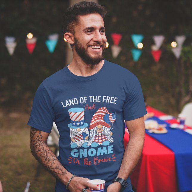 Land of the Free and Gnome of the Brave T-Shirt (Creator Uploaded)
