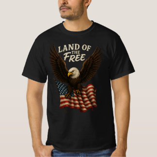 Land of the Free Bald Eagle T-Shirt