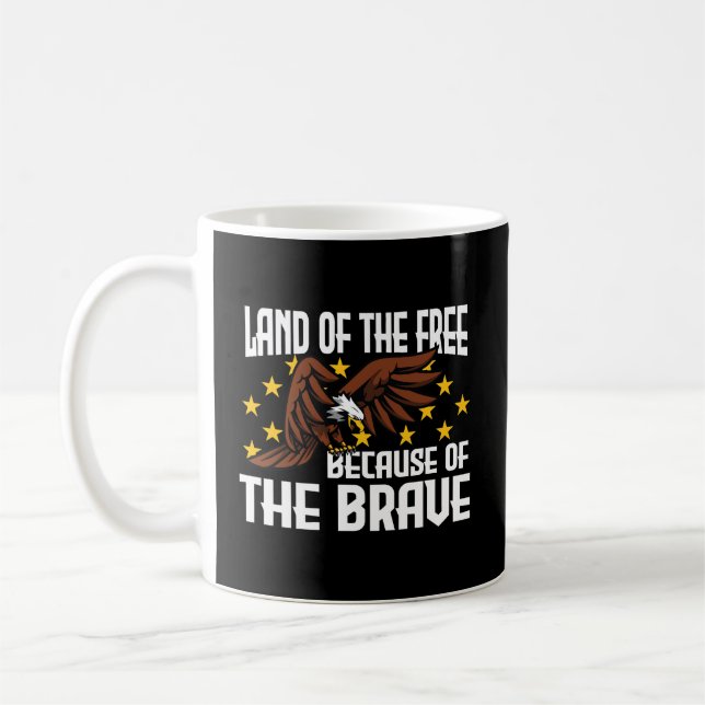 Land Of The Free Because Of The Brave Coffee Mug (Left)