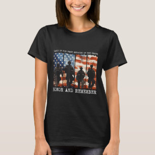 Land Of The Free Because Of The Brave Honour And R T-Shirt