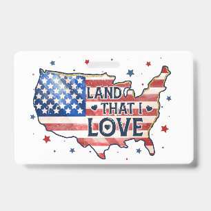 Land of the Free Because of the brave ID Badge