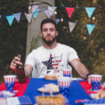 Land of the free because of the brave T-Shirt<br><div class="desc">Just in time to celebrate American Independence Day with this patriotic design featuring a star with stars and stripes and the patriotic text-land of the free because of the brave.</div>