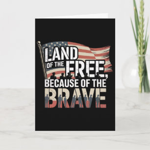 Land Of The Free Because Of The Brave Usa 250th Mi Card