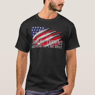 Land of the Free because of the brave Veterans Da T-Shirt
