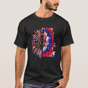 Land Of The Free Because The Brave Leopard Tie Dye T-Shirt
