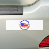 Land of the Free Bumper Sticker (On Car)