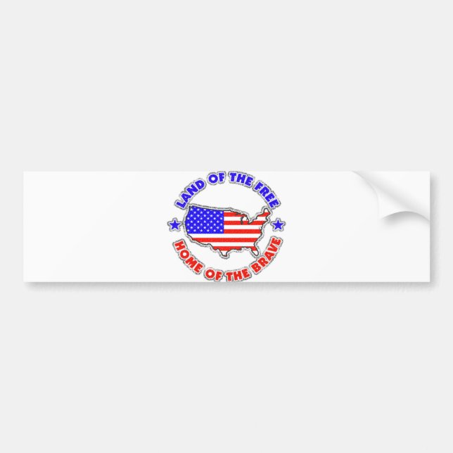 Land of the Free Bumper Sticker (Front)