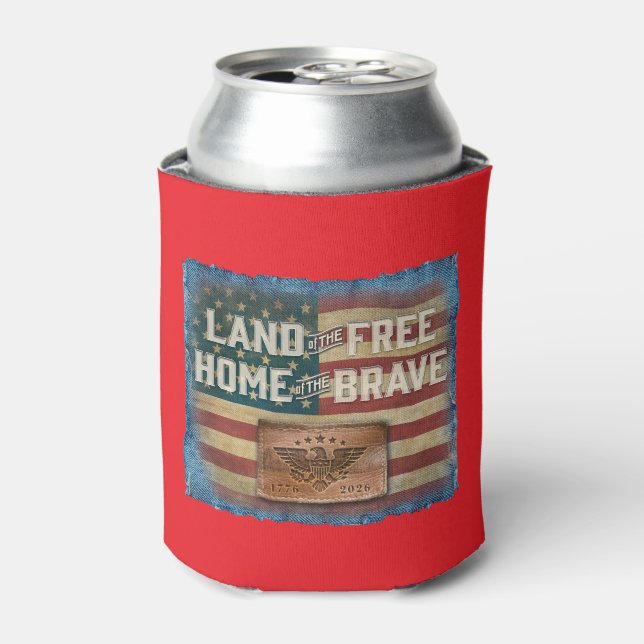 Land of the Free Can Cooler (Can Front)