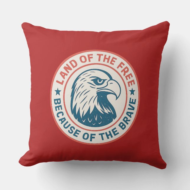 Land of the Free Eagle Cushion (Front)
