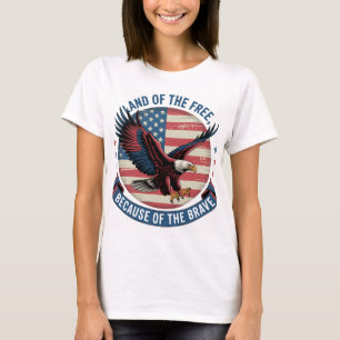 Land of the Free Eagle Graphic T-Shirt