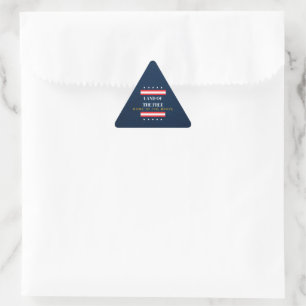 Land of the Free Home of the Brave 4th of July Triangle Sticker