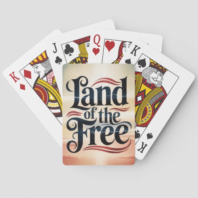 Land of the free playing cards (Back)