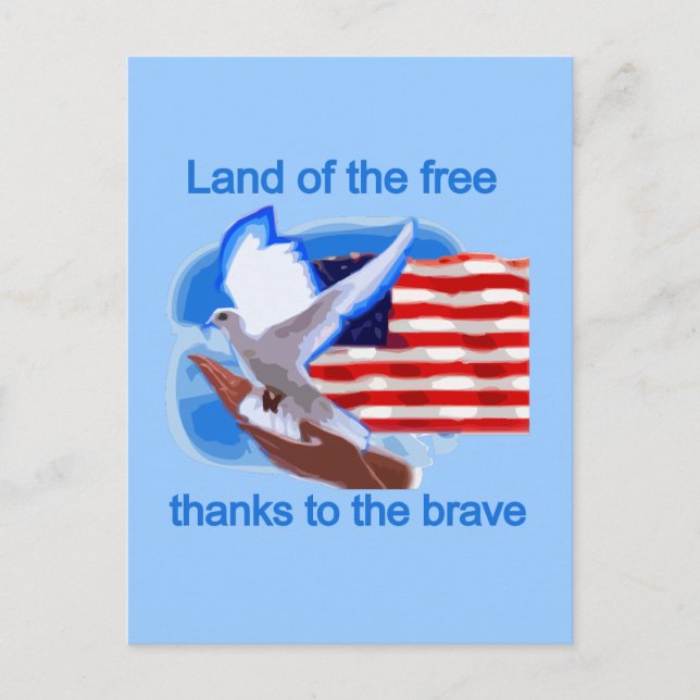 Land of the Free Tshirts and Gifts Postcard (Front)