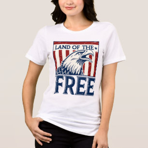 Land of the Free – Vintage USA Eagle Graphic Tri-Blend Shirt