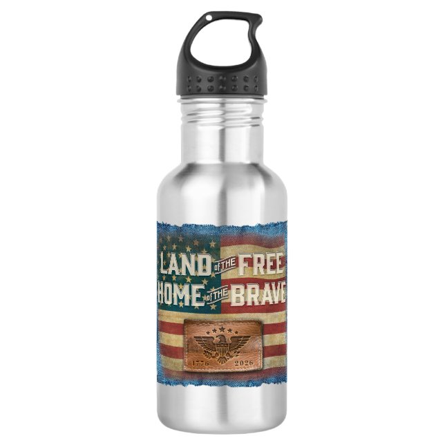 Land of the Free - Water Bottle (Front)