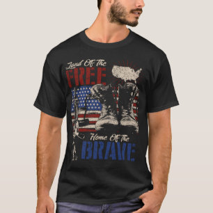 land of the freehome of the brave vetearns day T-Shirt
